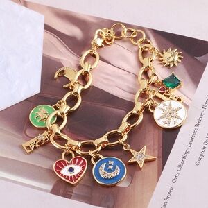 Kate Spade Enamel Charm Chain Bracelet